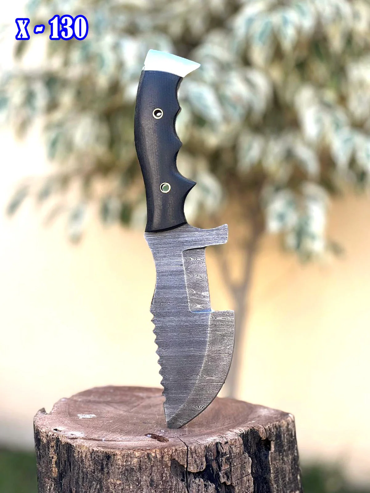10' Custom Made Forged Damascus Tom brown Tracker knife ideal skinner outdoor knives hunting - Image 4