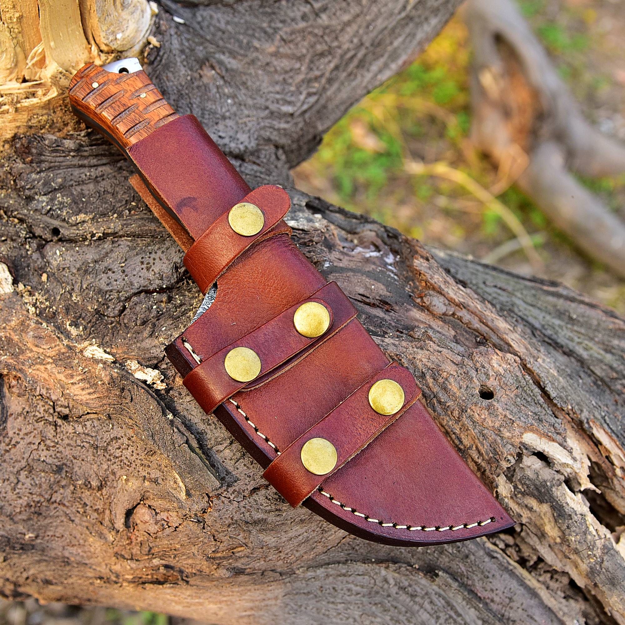 10" Handmade Tracker Fixed Blade Knife Outdoor Hunting Survival Knives - Image 10