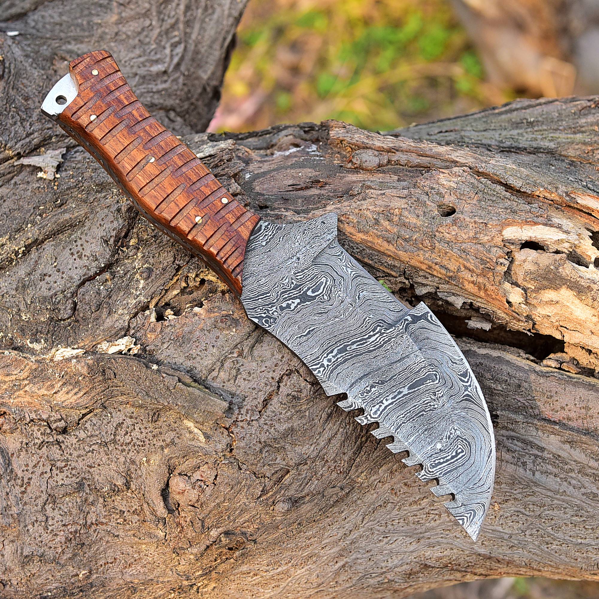 10" Handmade Tracker Fixed Blade Knife Outdoor Hunting Survival Knives - Image 5
