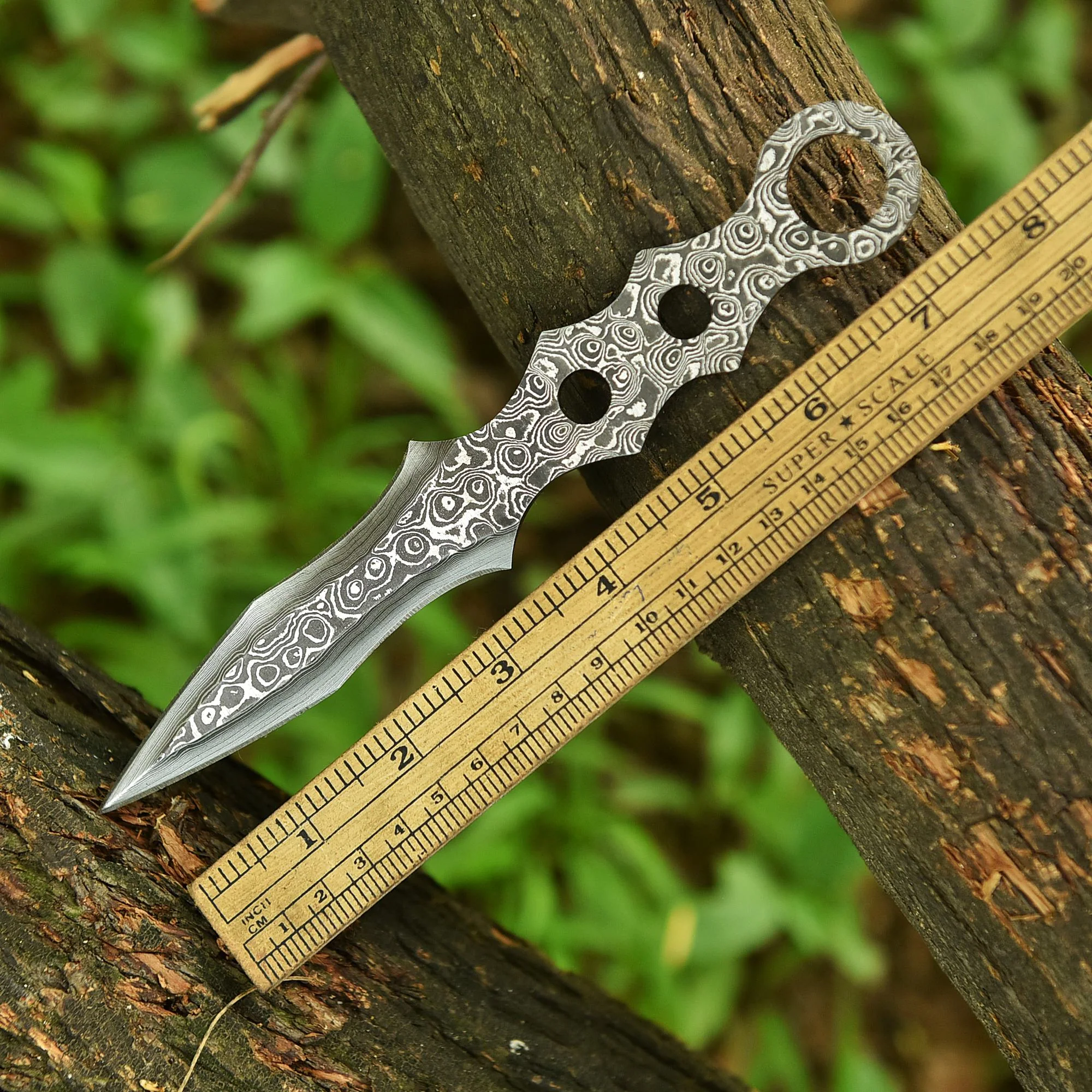 7.5" Full Tang Precision Handcrafted Damascus Steel Dagger Blank Blade - Image 5