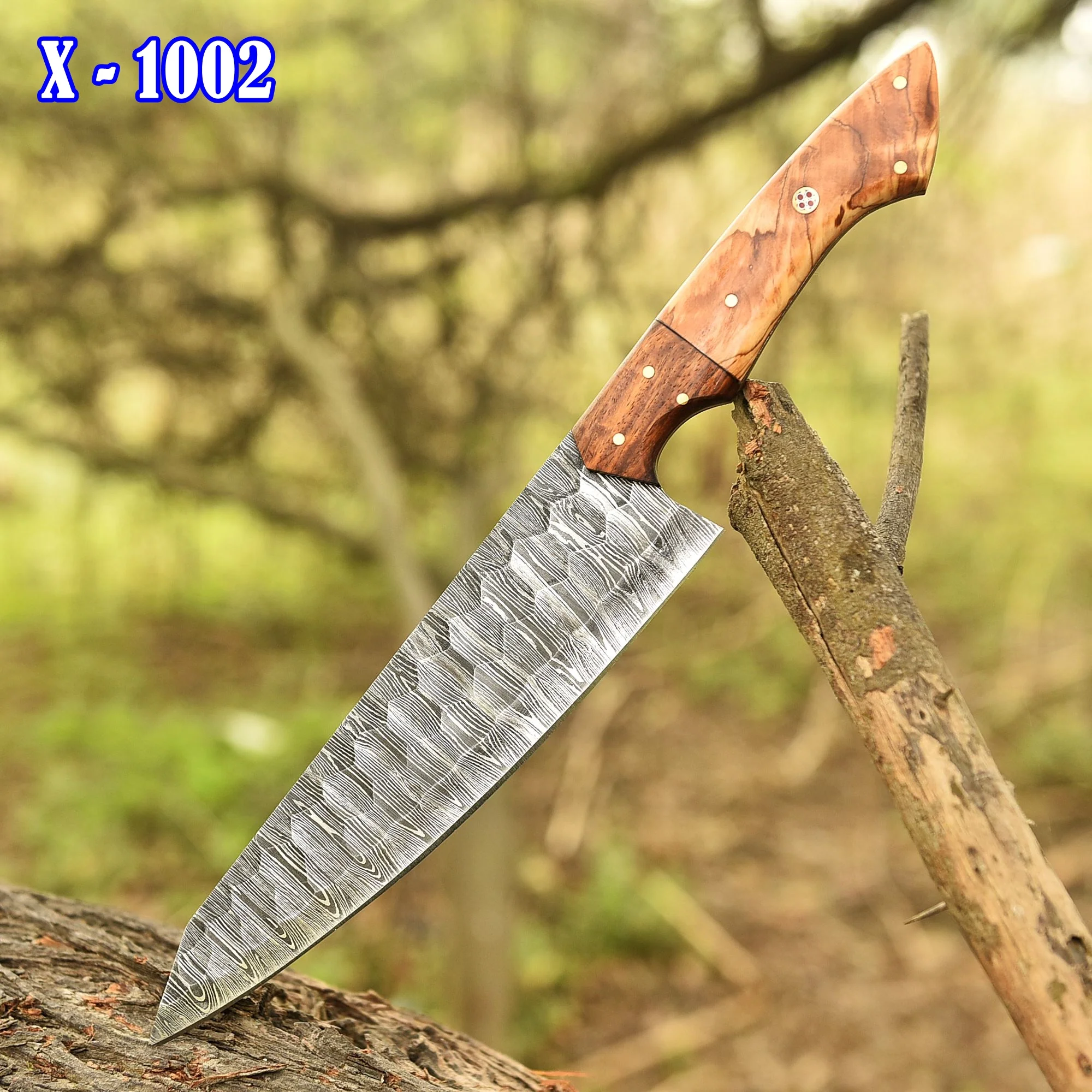 Artisan Damascus Steel Blade Chef Knife Professional Kitchen Tool - Image 2