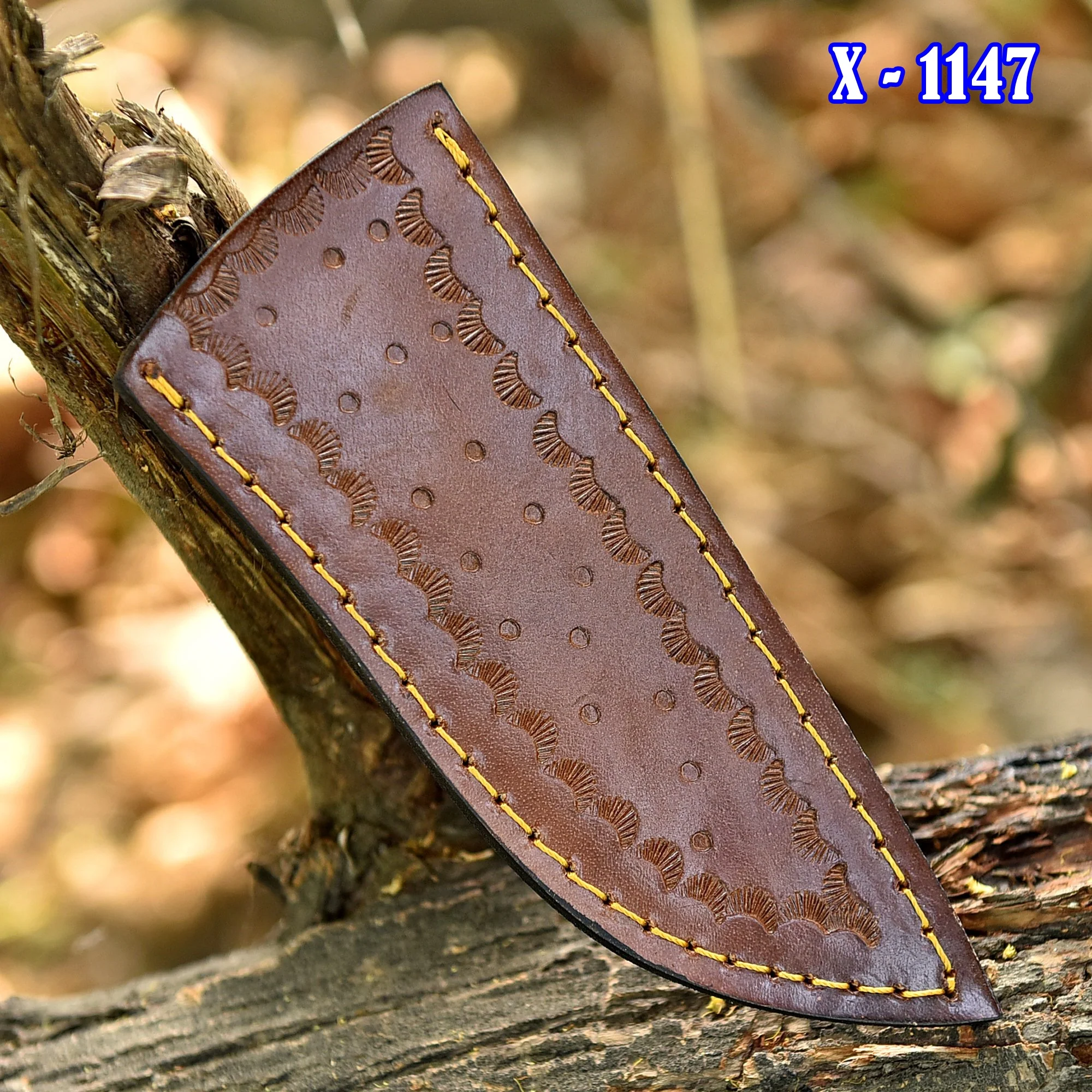 Classic Durable Handcrafted Top Grain Leather Sheath Fixed Blade Knife - Image 2