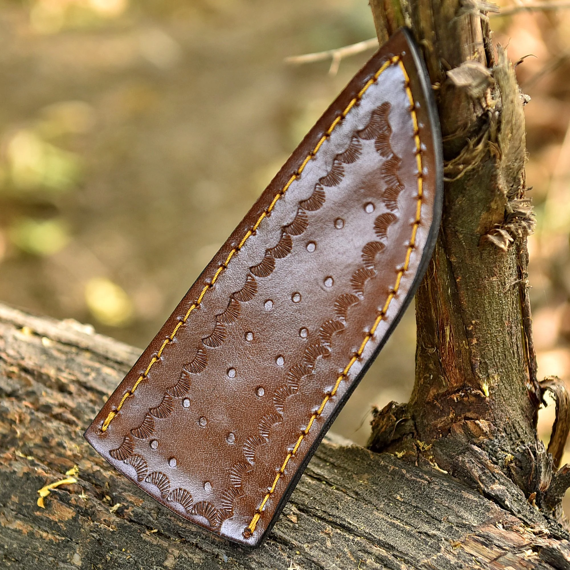 Classic Durable Handcrafted Top Grain Leather Sheath Fixed Blade Knife - Image 3