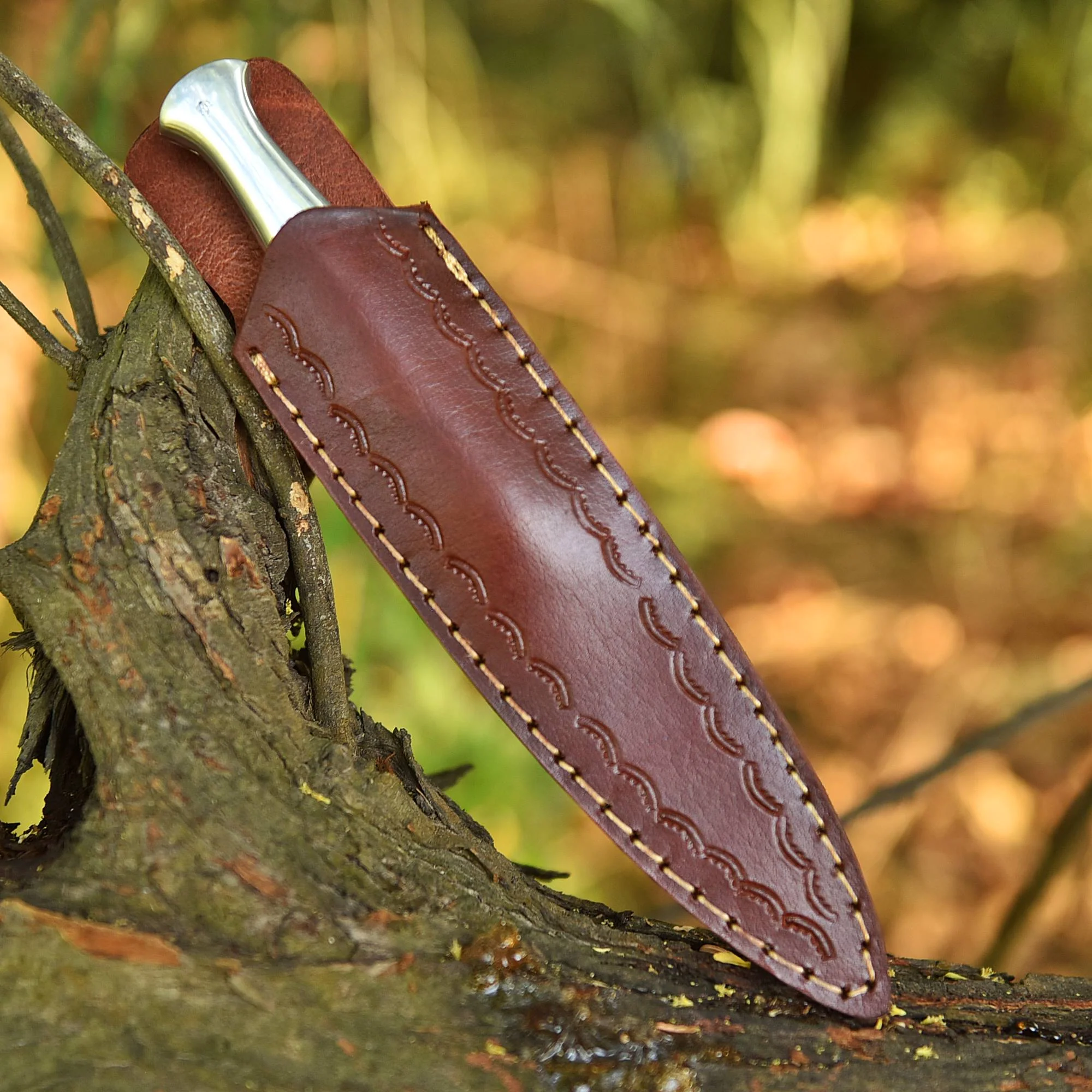 Classic Fixed Blade Double Edge High Polish Blade Dagger Steel Handle - Image 5