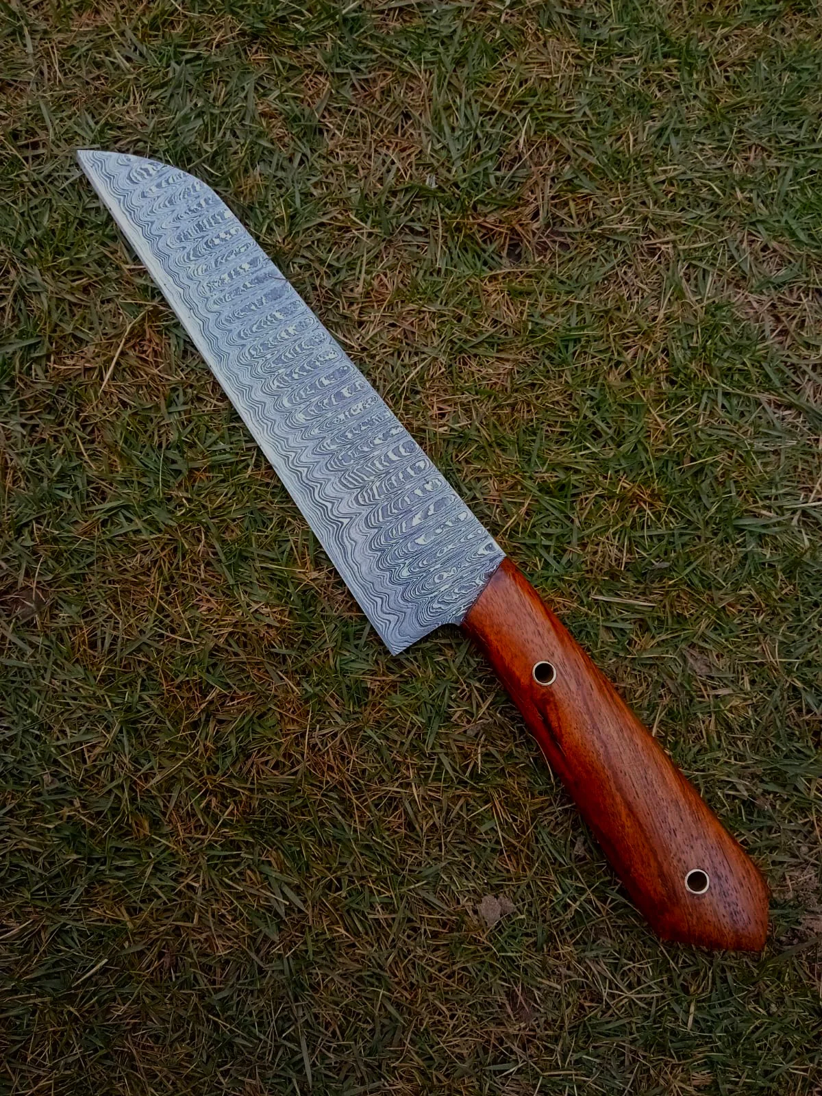 Custom Hand Forged Damascus Steel Blade Chef Knife Kitchen Knife - Image 5