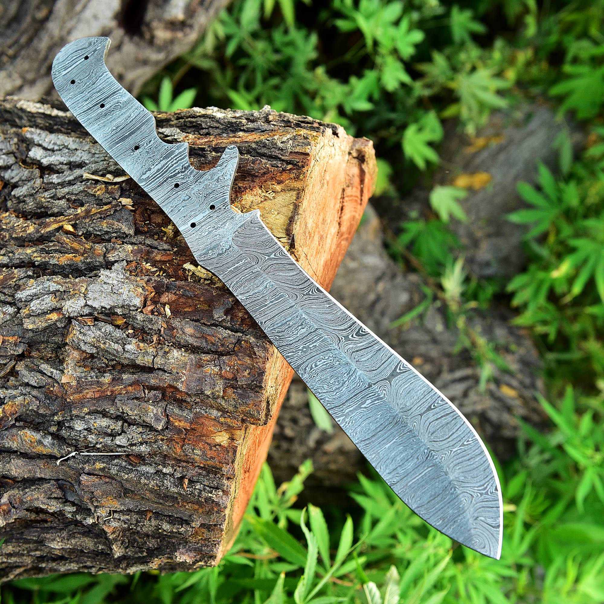 Custom Hand Forged Damascus Steel Chef Kitchen Knife Blank Blade Full Tang - Image 4