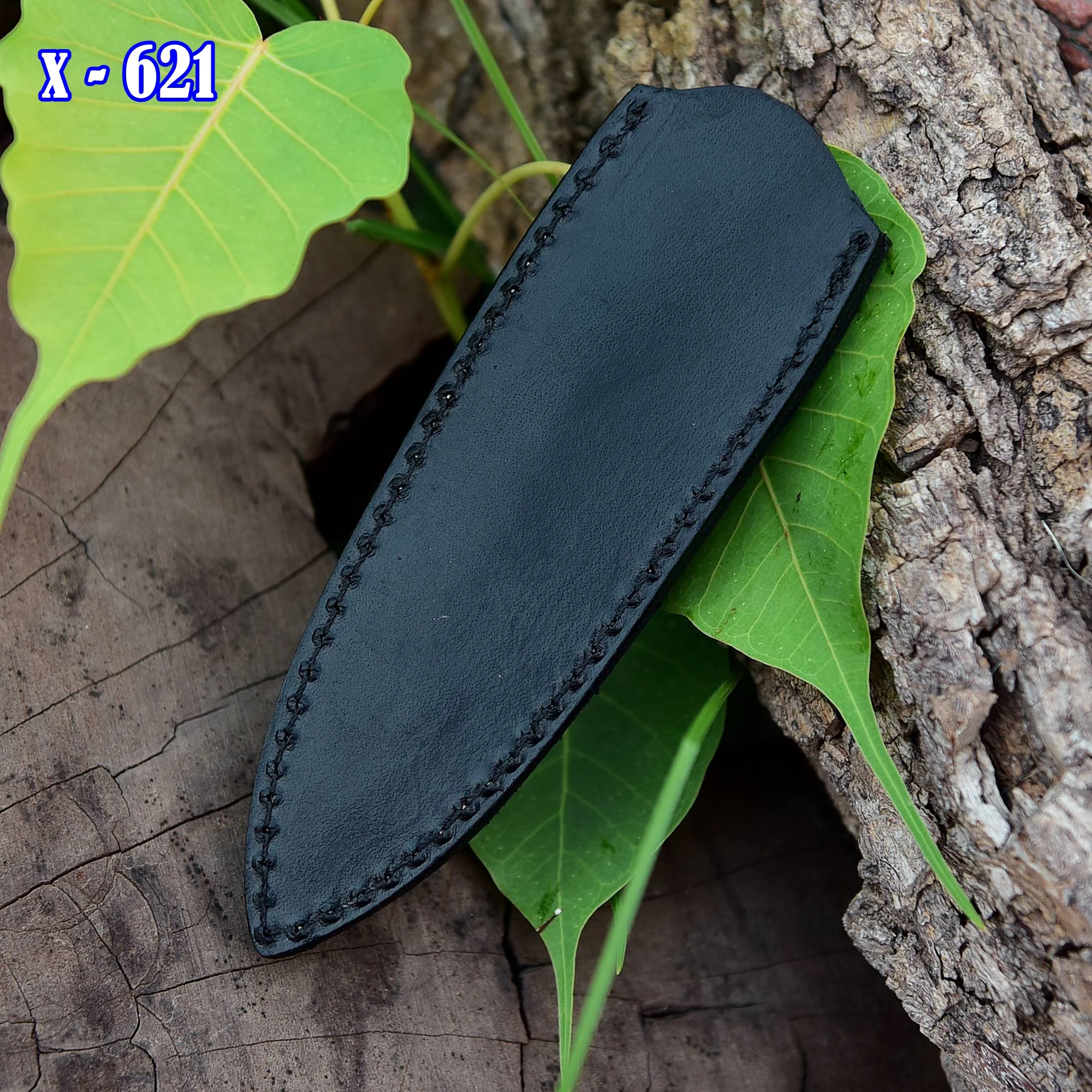 Custom Hand Forged Genuine Leather Dagger Knife Sheath - Image 6