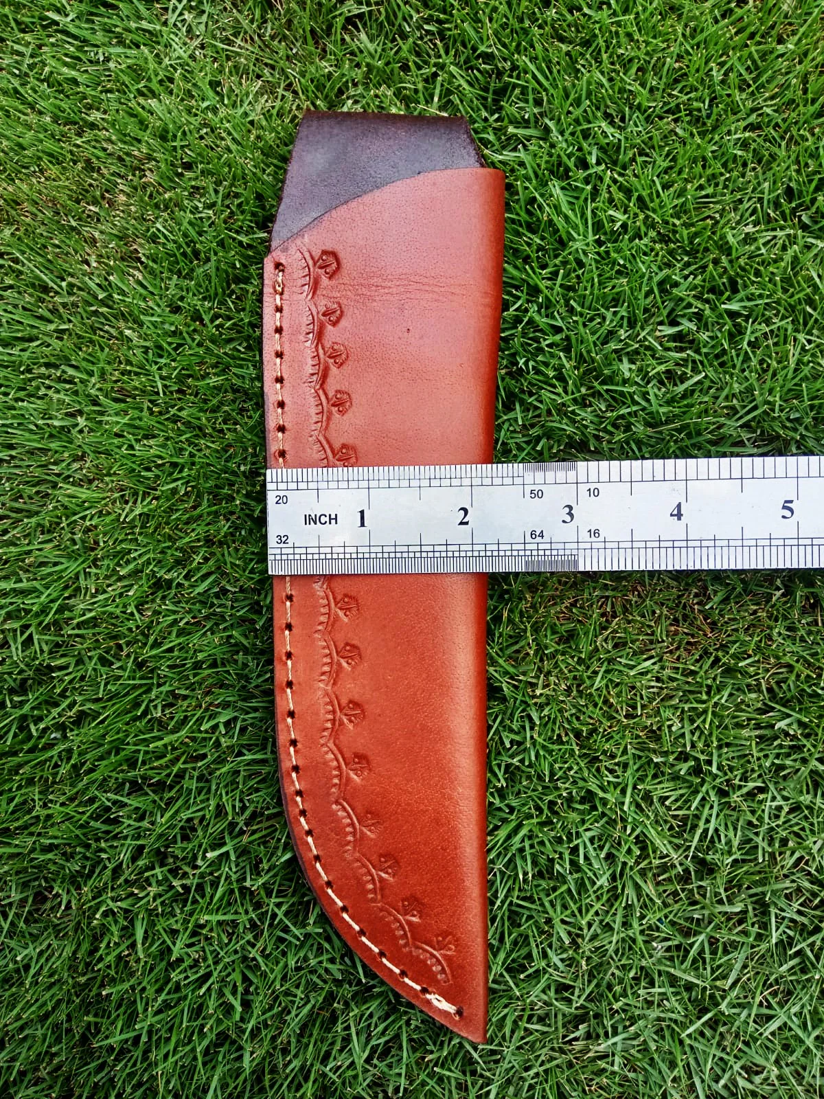 Custom Hand Stitched Top Grain Leather Fixed Blade Knife Sheath - Image 2