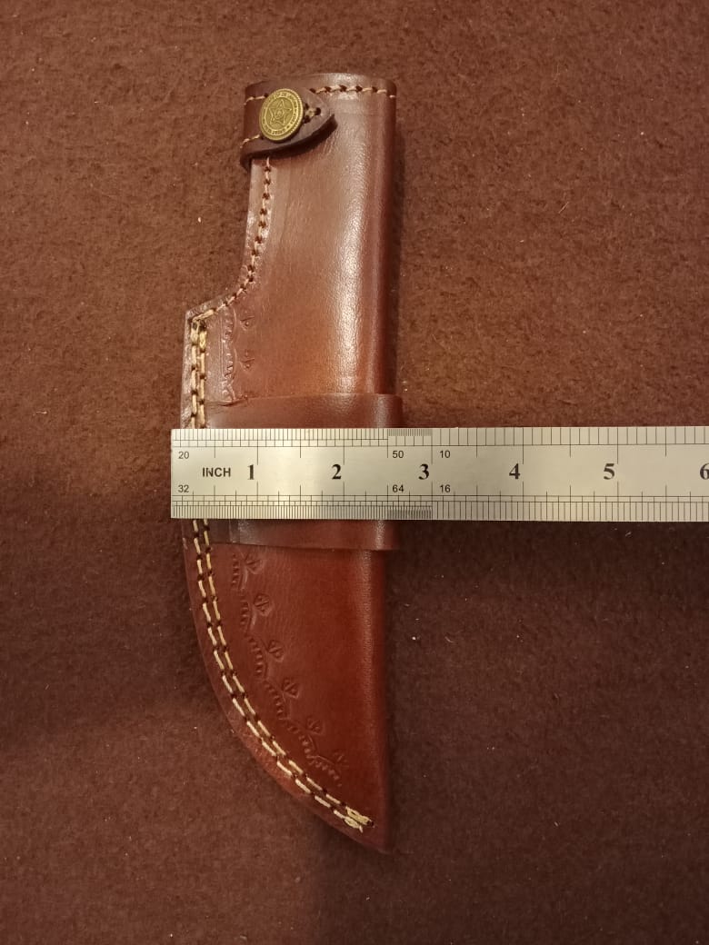 Custom Hand Stitched Top Grain Leather Fixed Blade Knife Sheath - Image 10