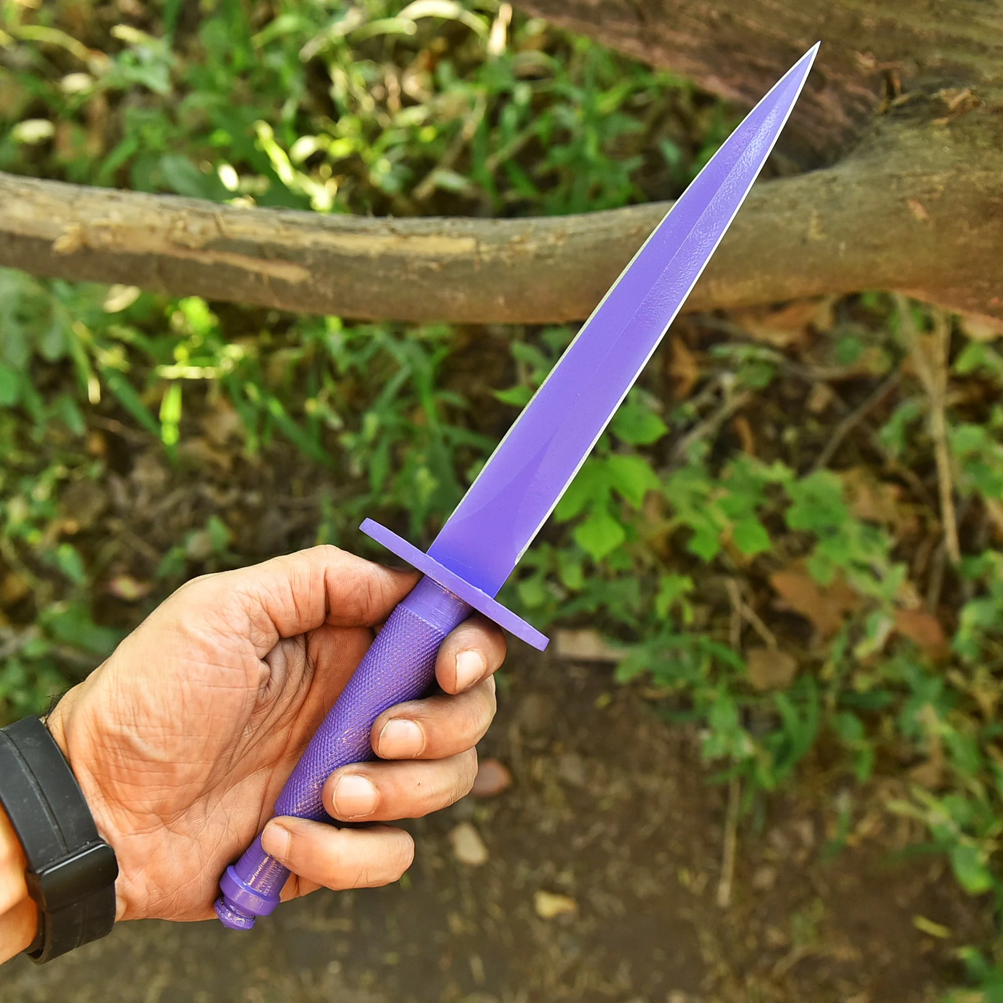 Custom Handmade Carbon Steel Dagger Knife 13" Full Tang - Image 3