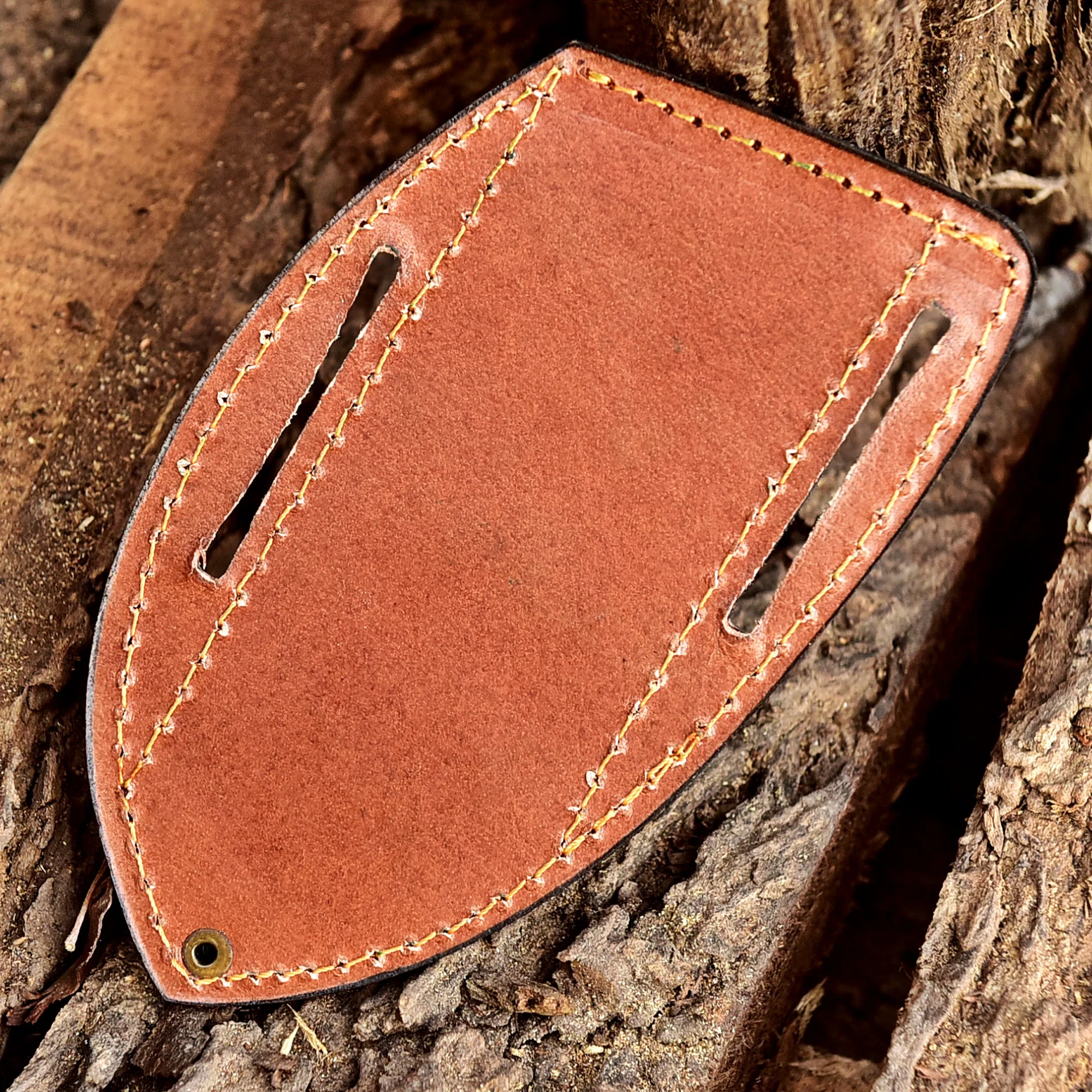 Custom Handmade Fixed Blade Knife Full Grain Leather Engraved Sheath - Image 4