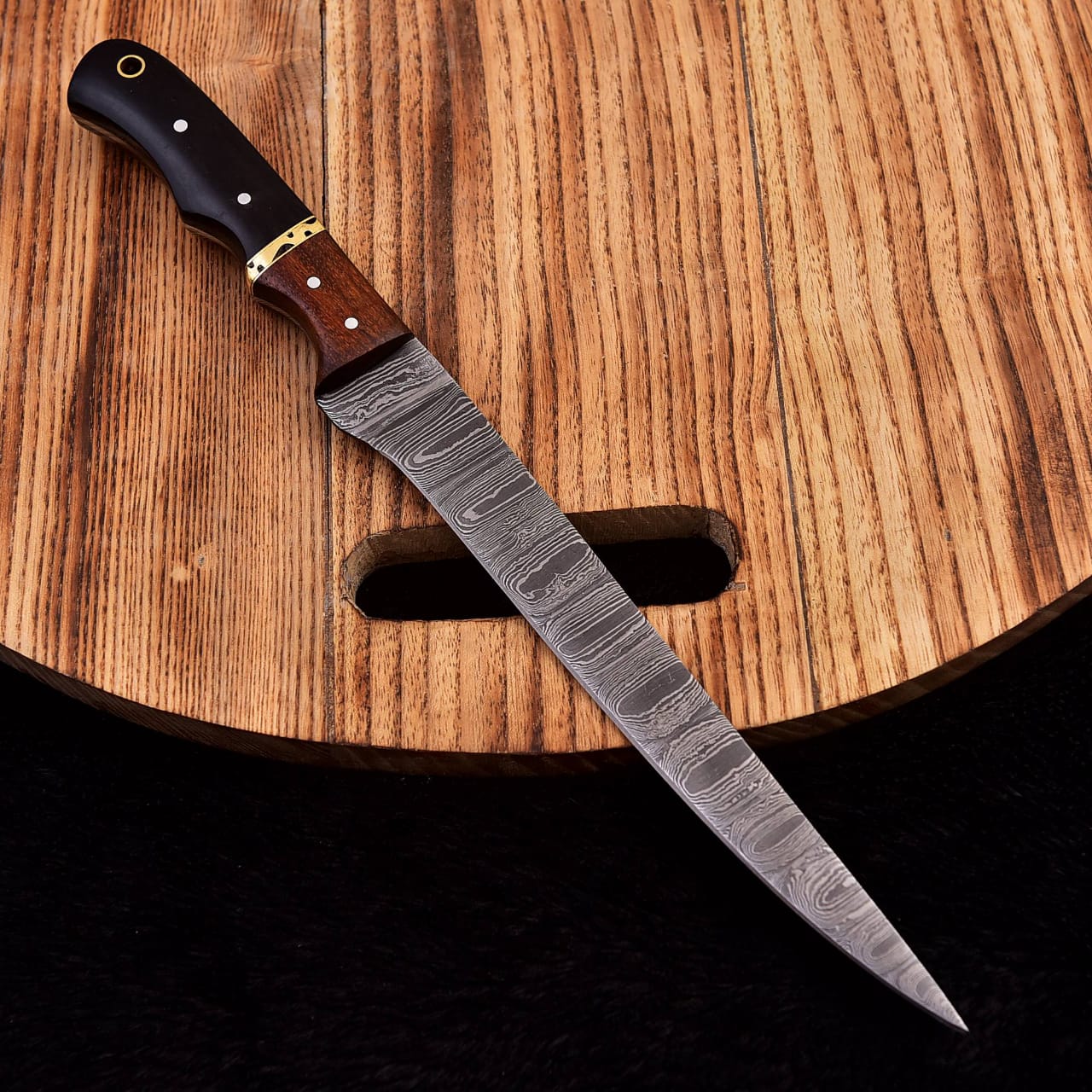 Custom Made Damascus Steel Fillet Knife Chef's Kitchen Boning Knives x-285 - Image 4