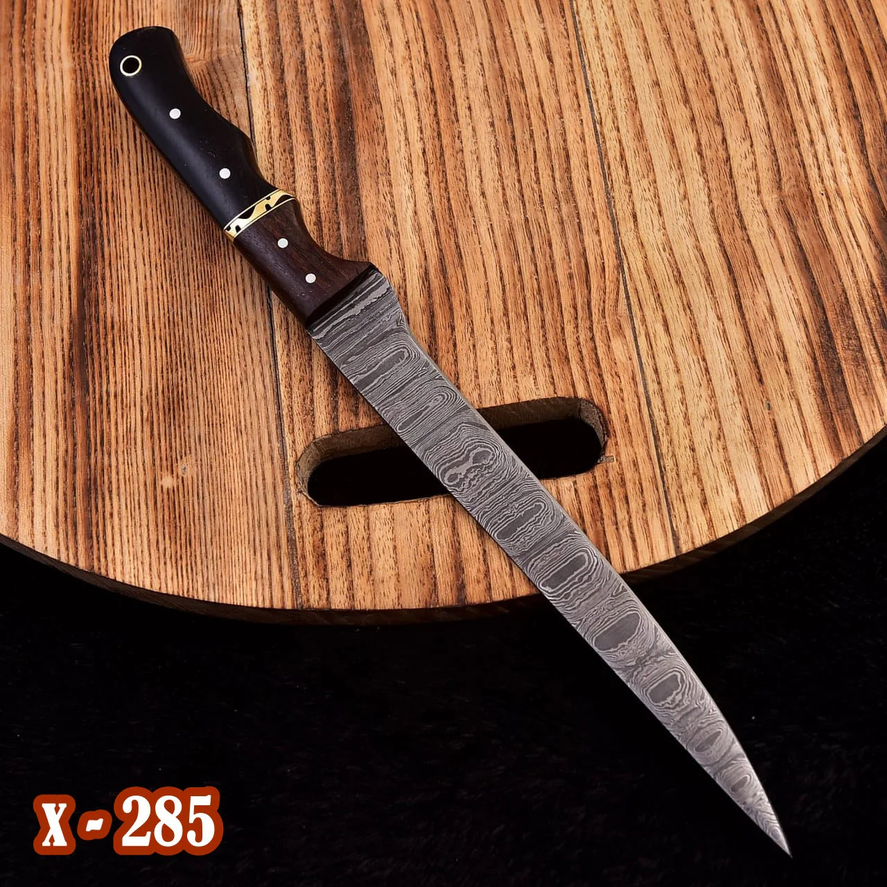 Custom Made Damascus Steel Fillet Knife Chef's Kitchen Boning Knives x-285 - Image 5