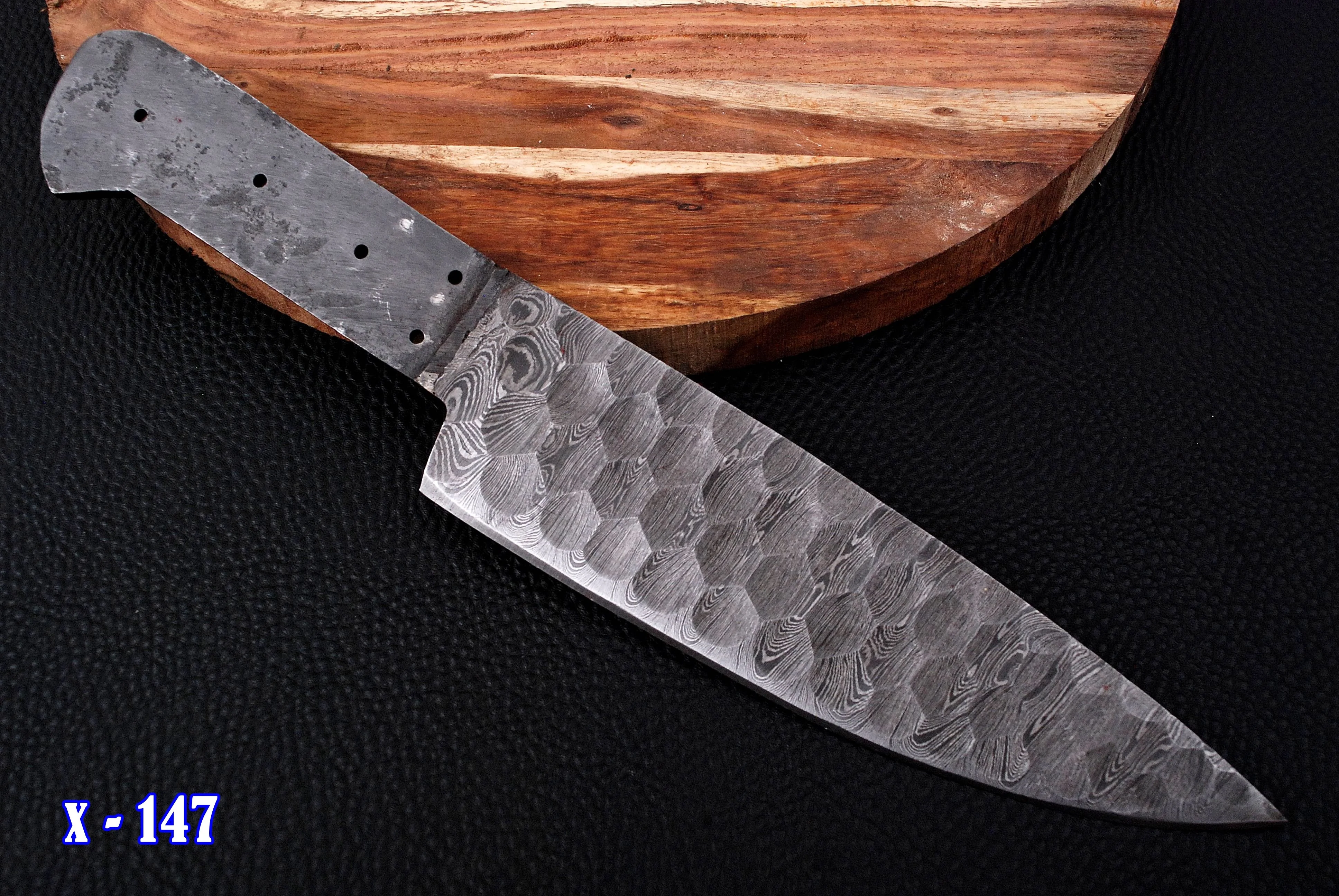 Damascus Chef Knife Blank Blade for Knife Making x-147 - Image 3