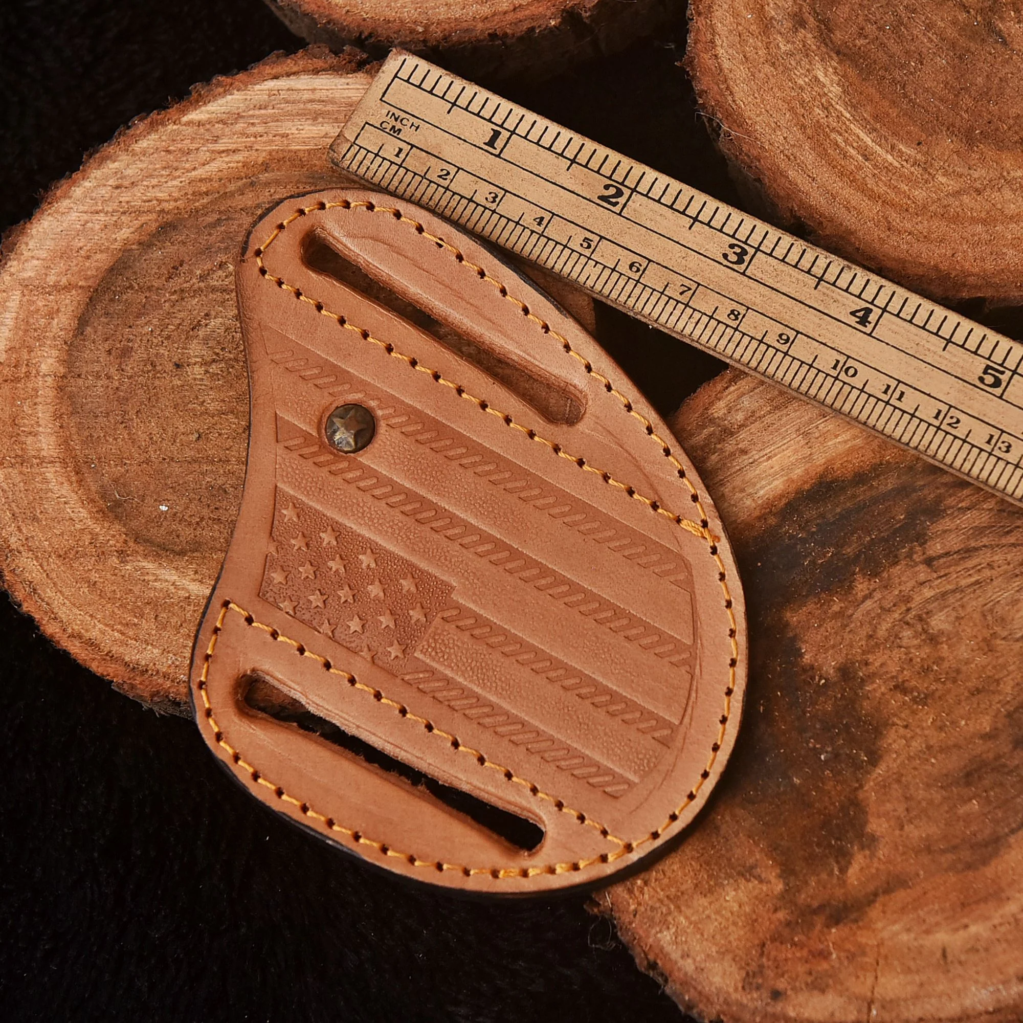 Elegant Handmade Artisan Crafted Sheep Leather Folding Knife Sheath - Image 5