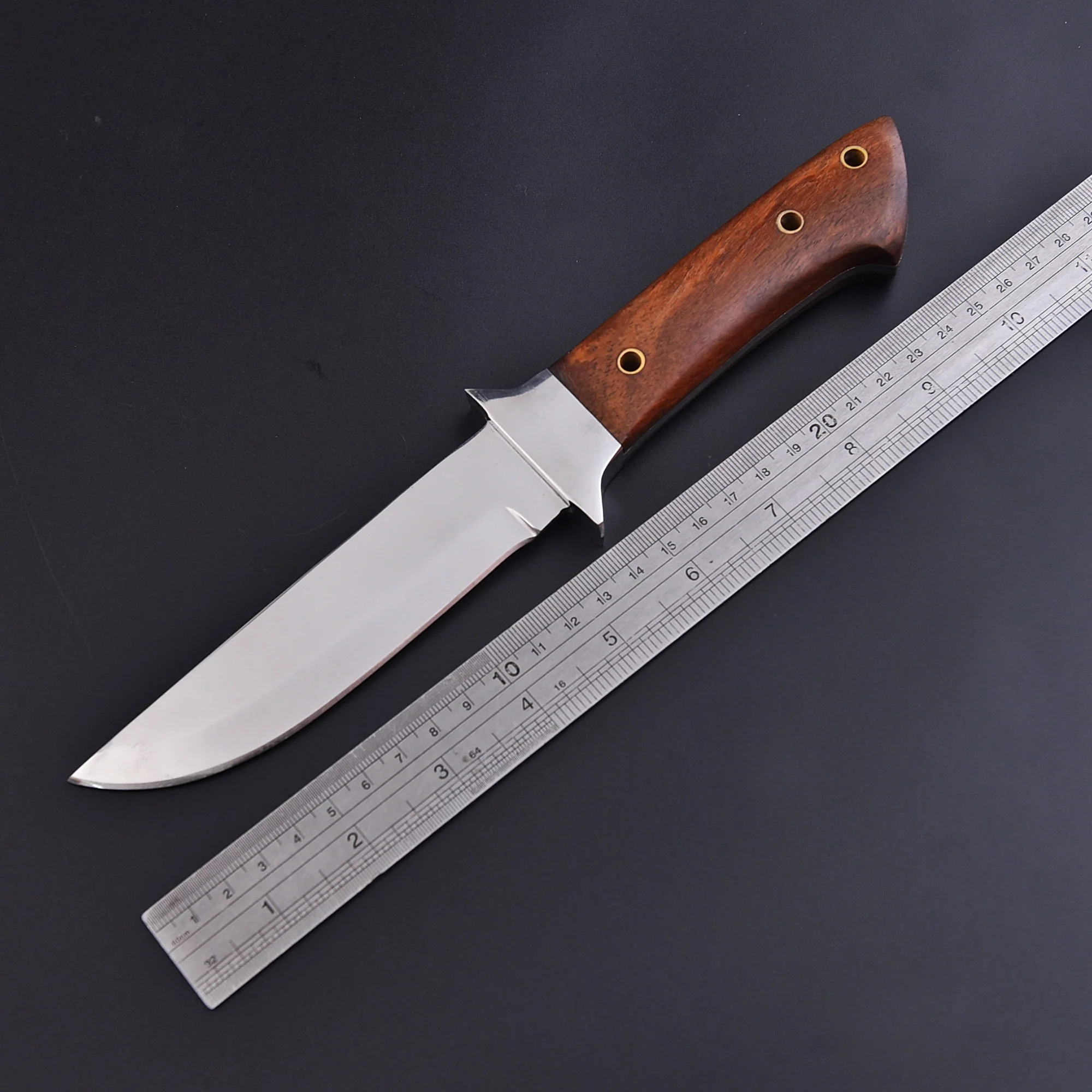 Hand Forged Full Tang Skinner Knife Wood Handle D2 Steel 10"inches With Sheath - Image 4
