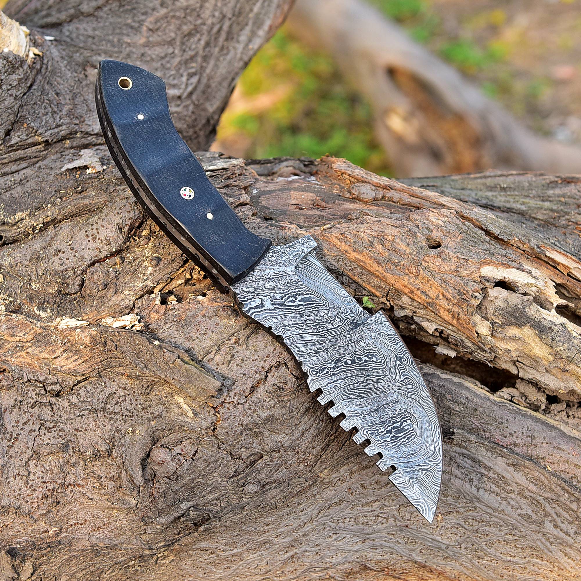 Handcrafted Damascus Tracker Knife - Premium Quality Hunting and Camping Tool x-198 - Image 4