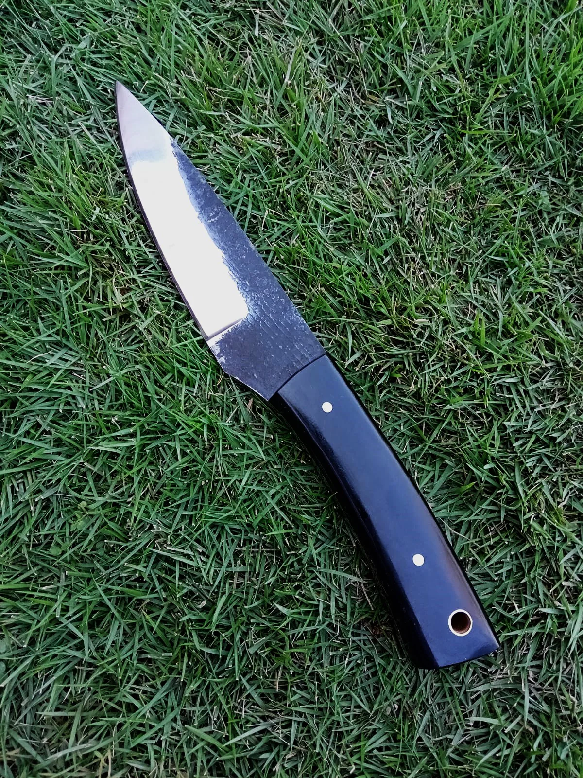 Handmade Carbon Steel Fixed Blade Skinner Outdoor Hunting EDC Knife - Image 2