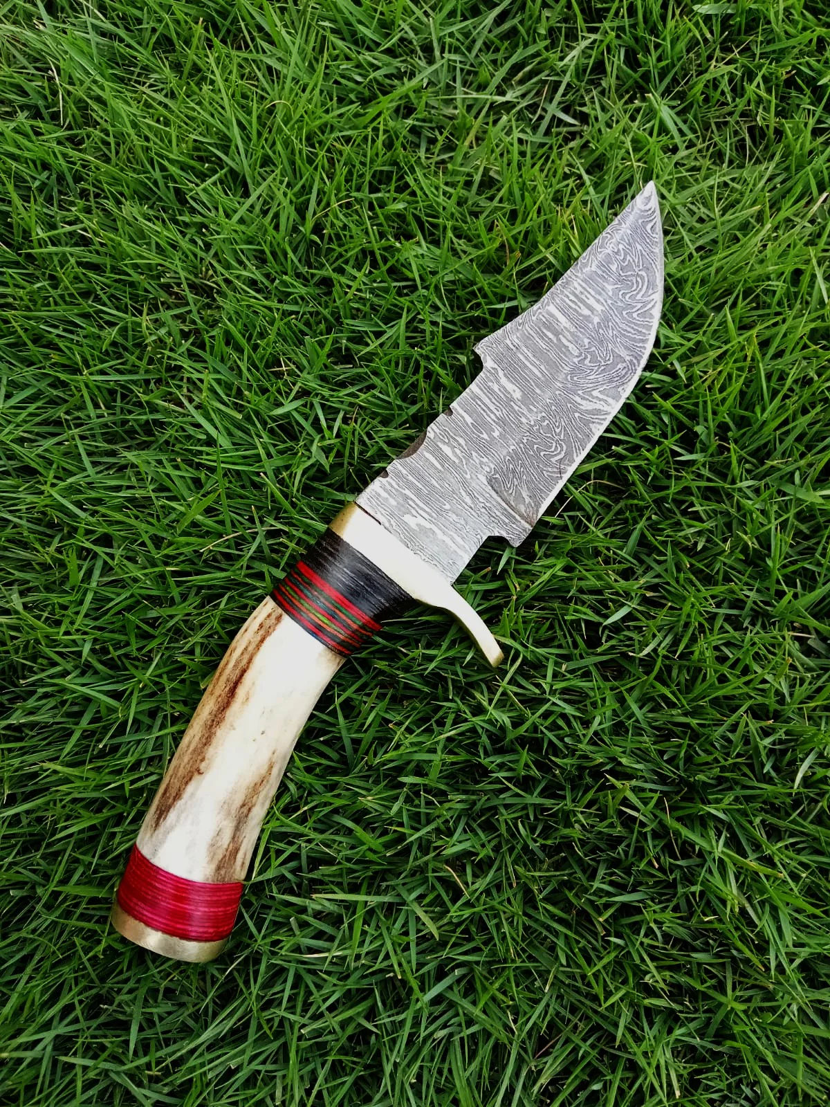 Handmade Damascus Steel Skinner Outdoor Camping Adventure Knife - Image 6