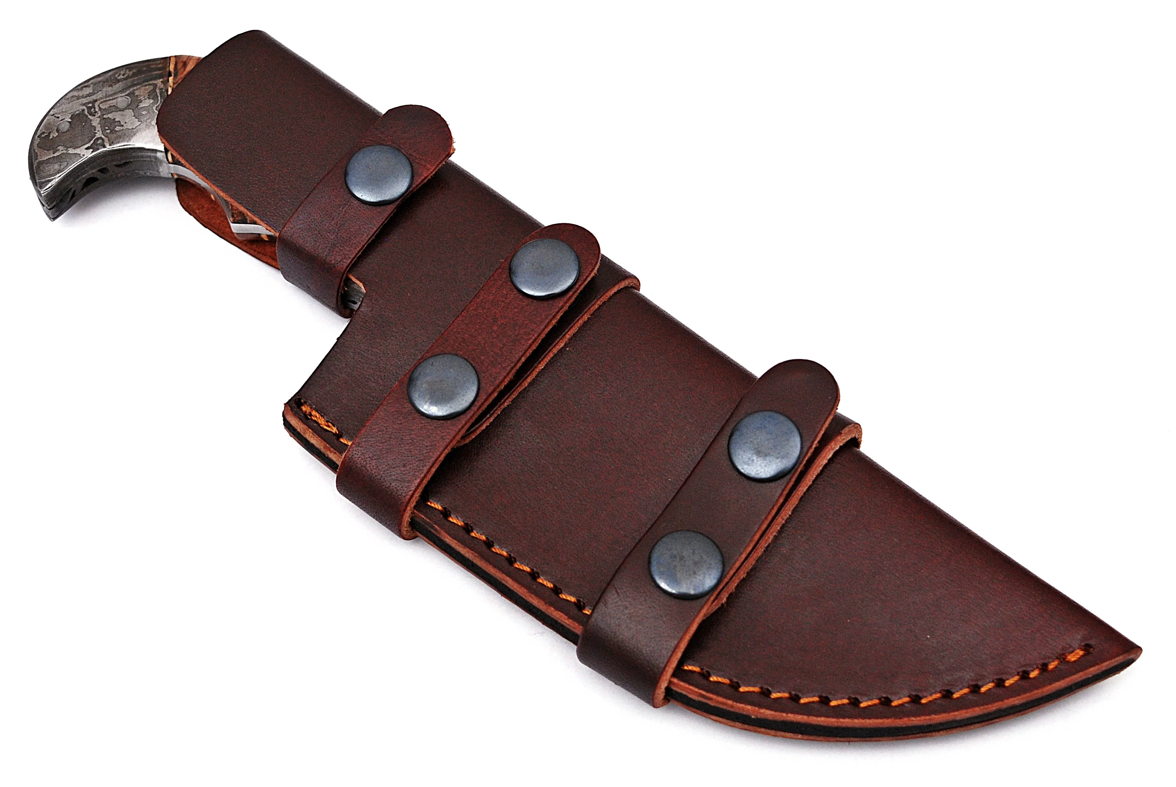 Handmade Damascus Steel Tracker Knife - Premium Quality for Hunting, Camping, and Survival - Image 6