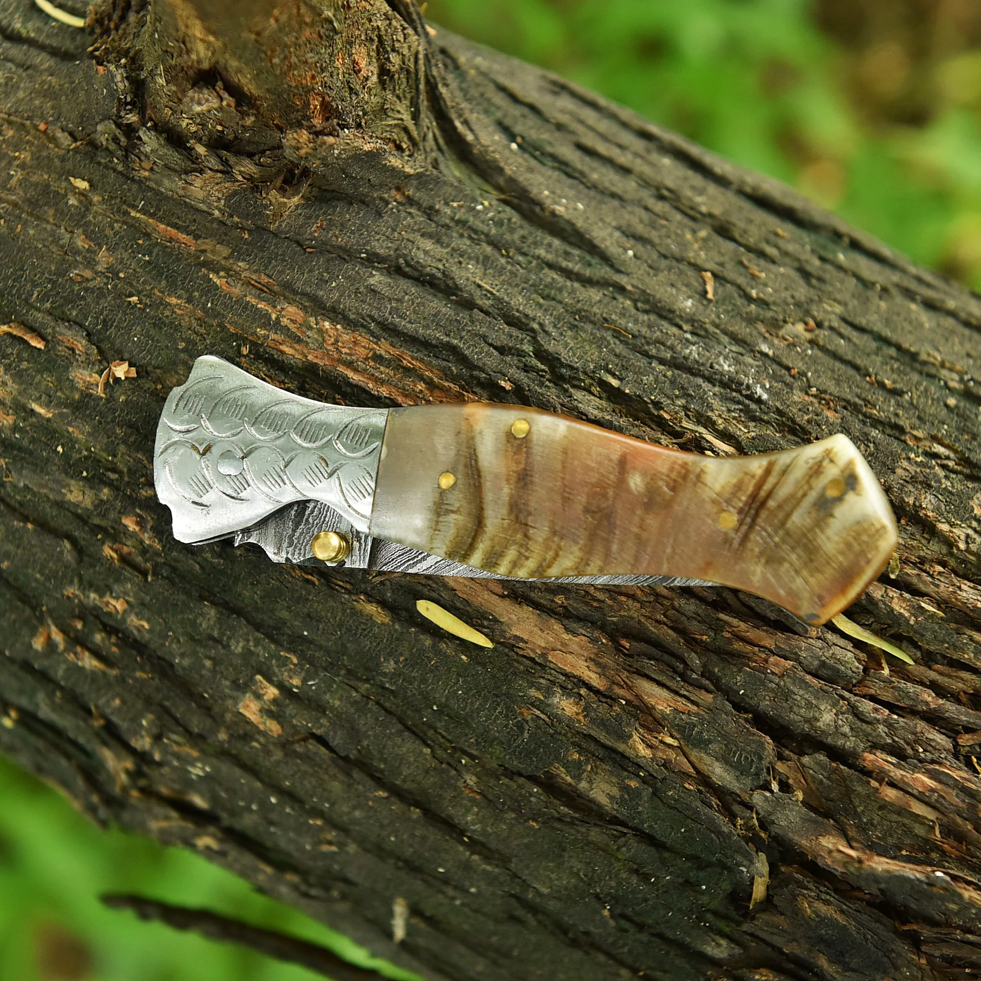 Handmade Outdoor Folding Double Edge Blade Dagger Outdoor Camping Knife - Image 6