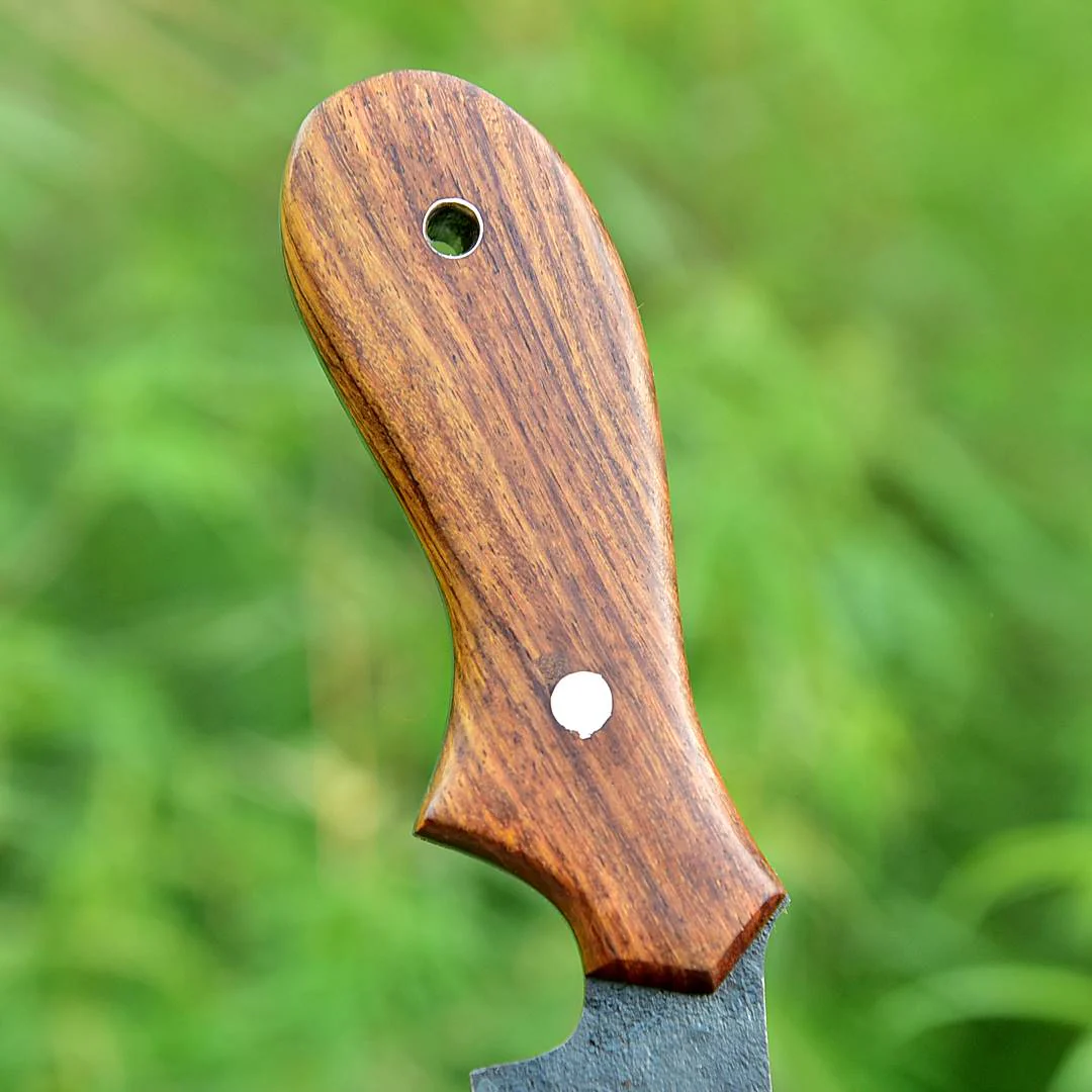 Hanndmade Foged Carbon Steel Fixed Blade Bull Cutter Cow boy knife Full Tang - Image 3