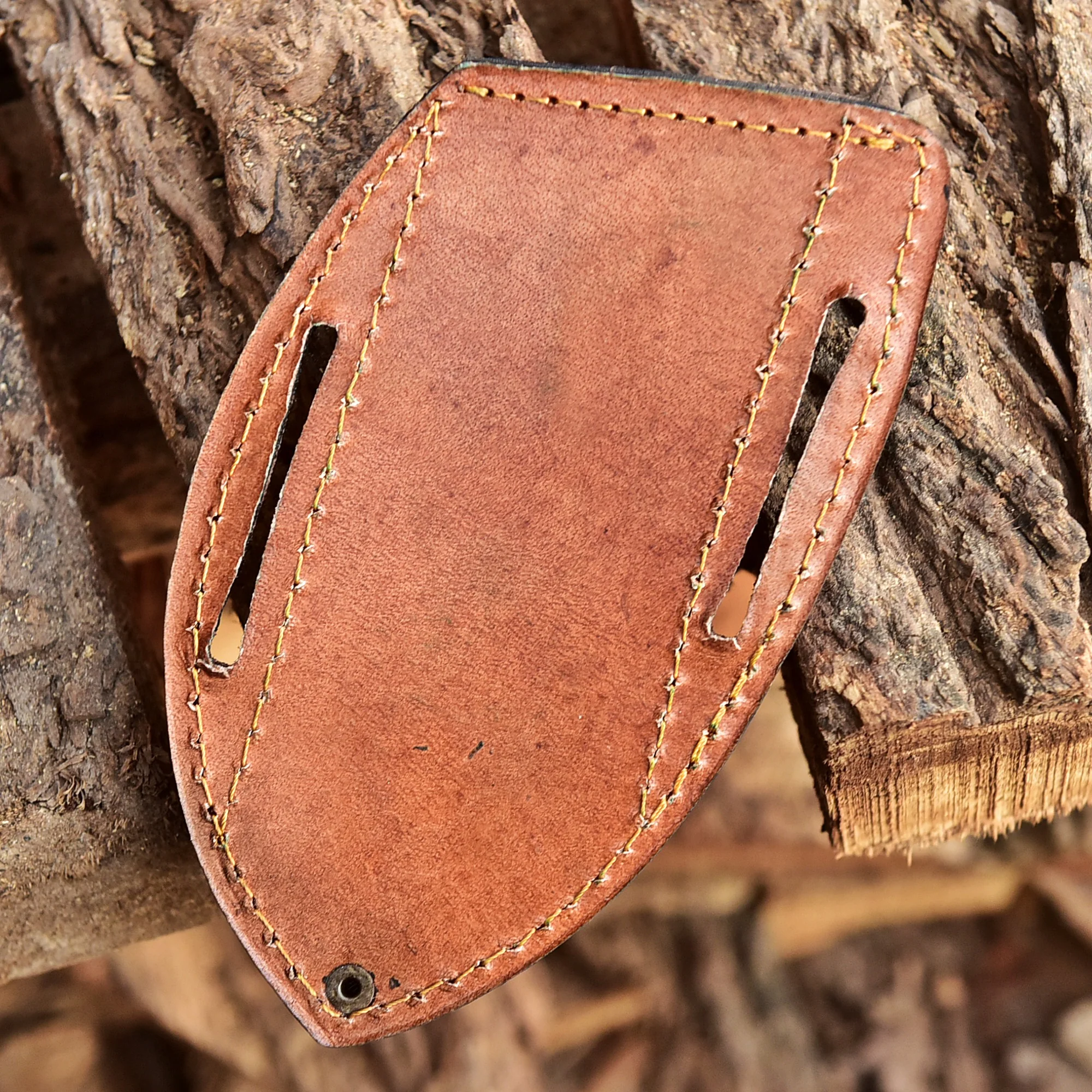 High End Artisan Handmade Sheep Leather Fixed Blade Knife Sheath - Image 4
