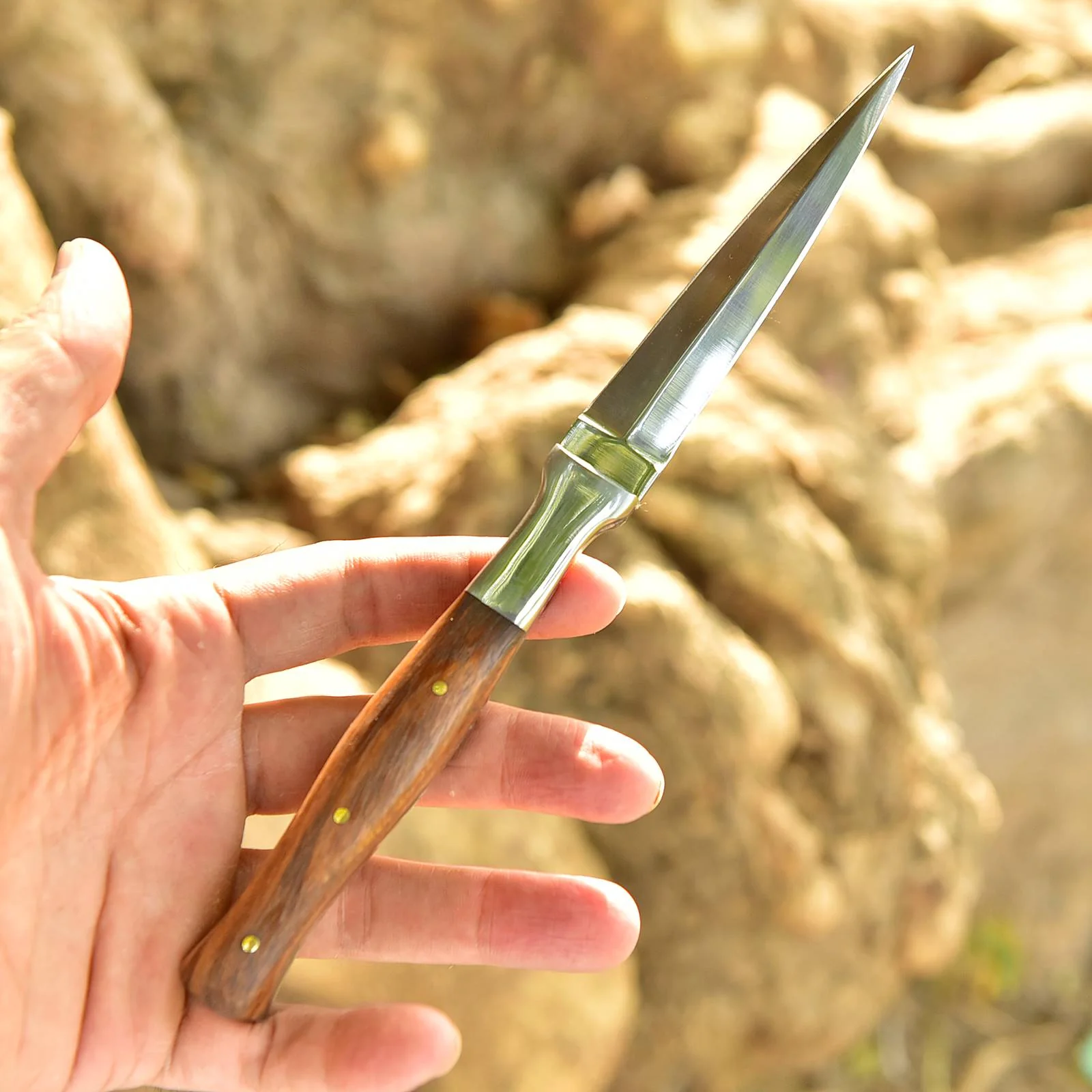 Ideal Boot knife Carbon Steel Fixed Double Edged Blade Dagger Knives Full Tang X-8 - Image 3