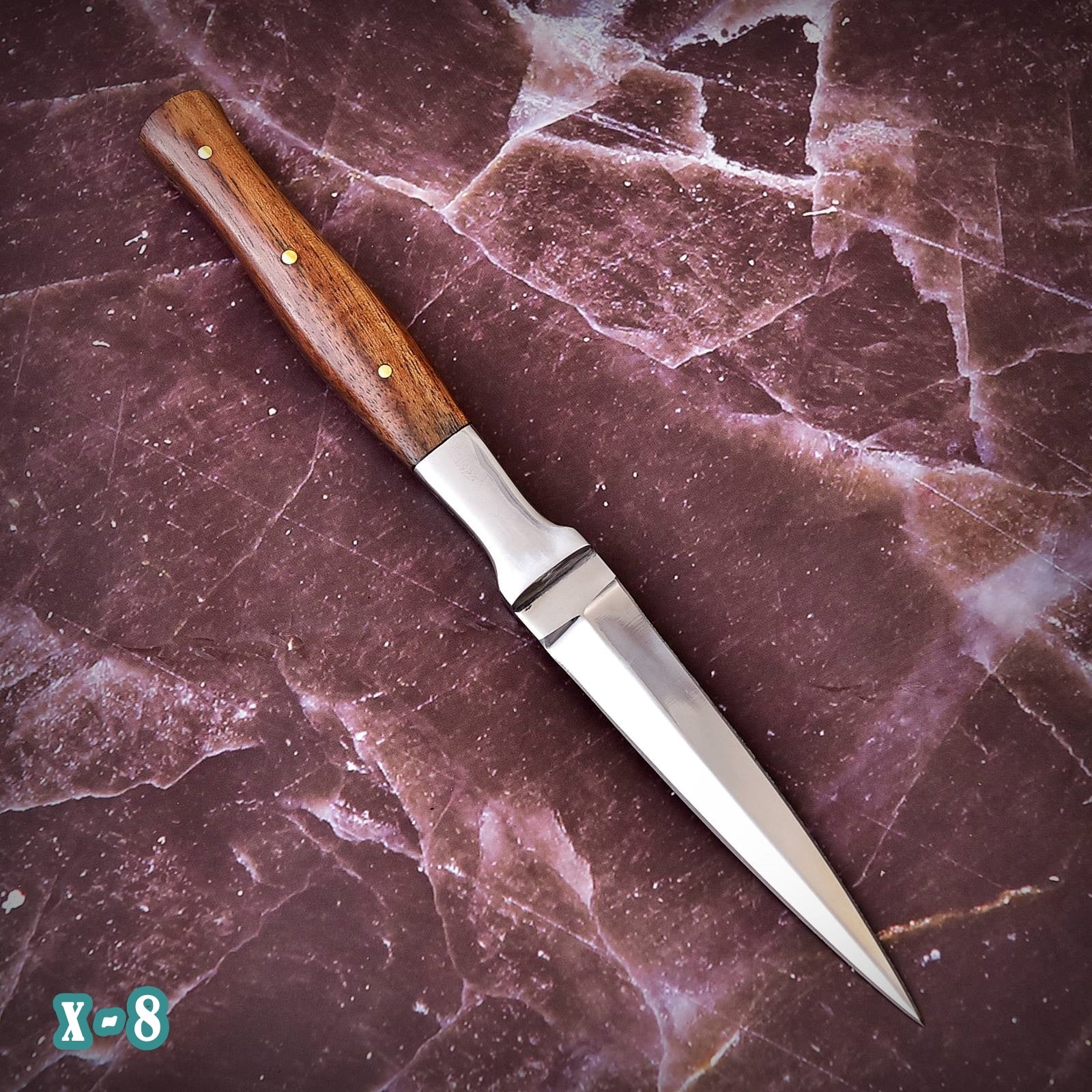 Ideal Boot knife Carbon Steel Fixed Double Edged Blade Dagger Knives Full Tang X-8 - Image 6