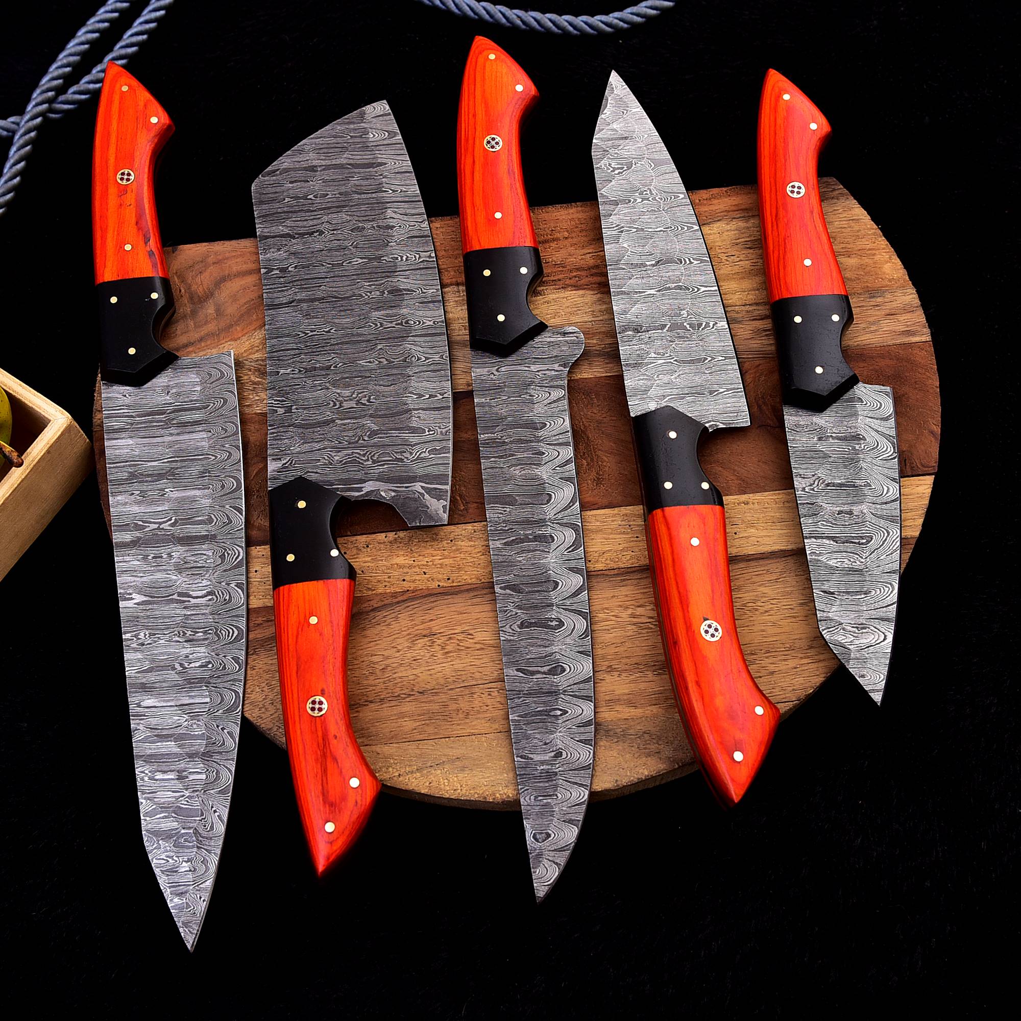 Japanese Damascus Chef Knives Set Kitchen Professional Knife Set X-256 - Image 4