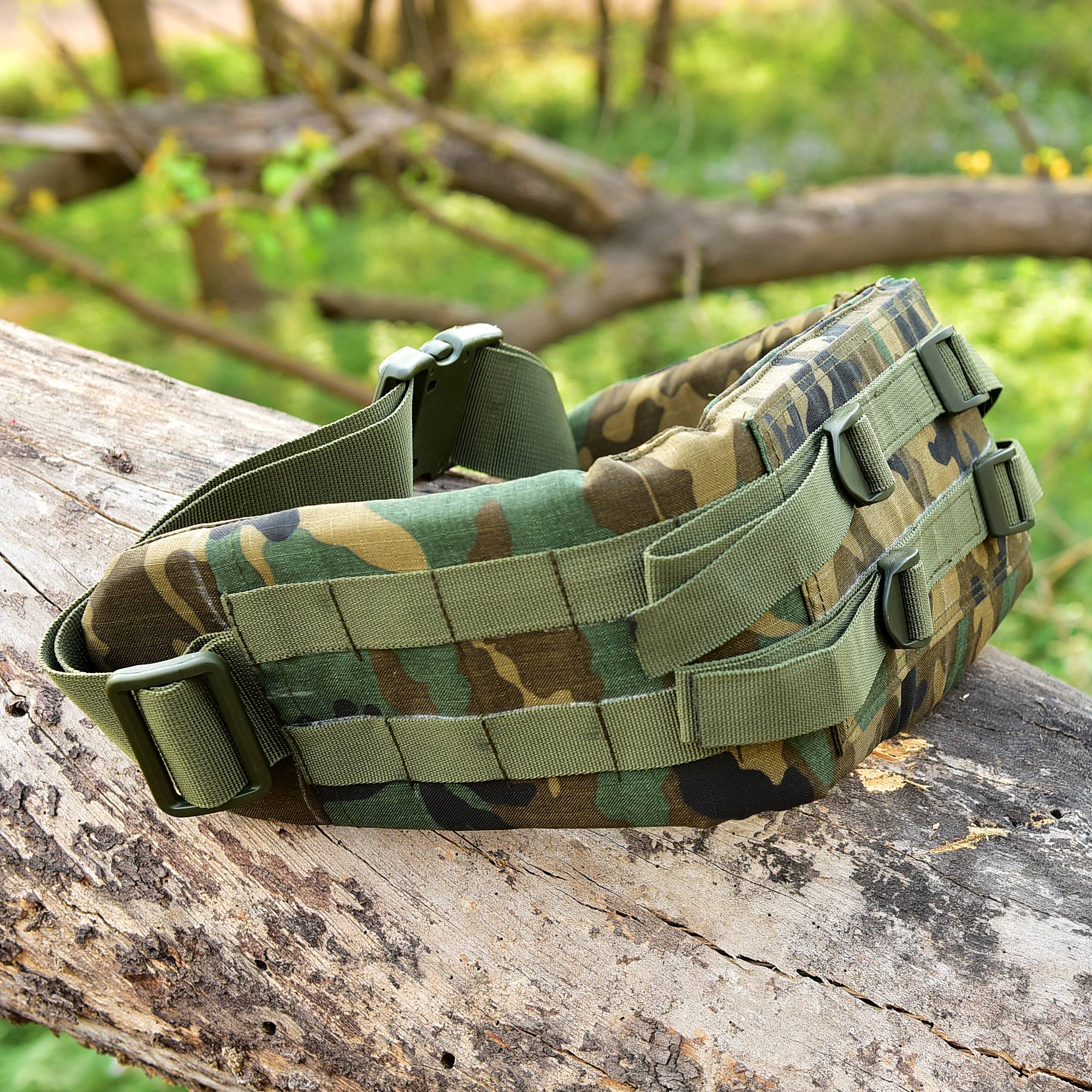 Military Alice Pack Kidney Pad With Double Strap & Waist Belt Carry 220 Lb's BagPack Camping Hiking WoodLand Camo - Image 7