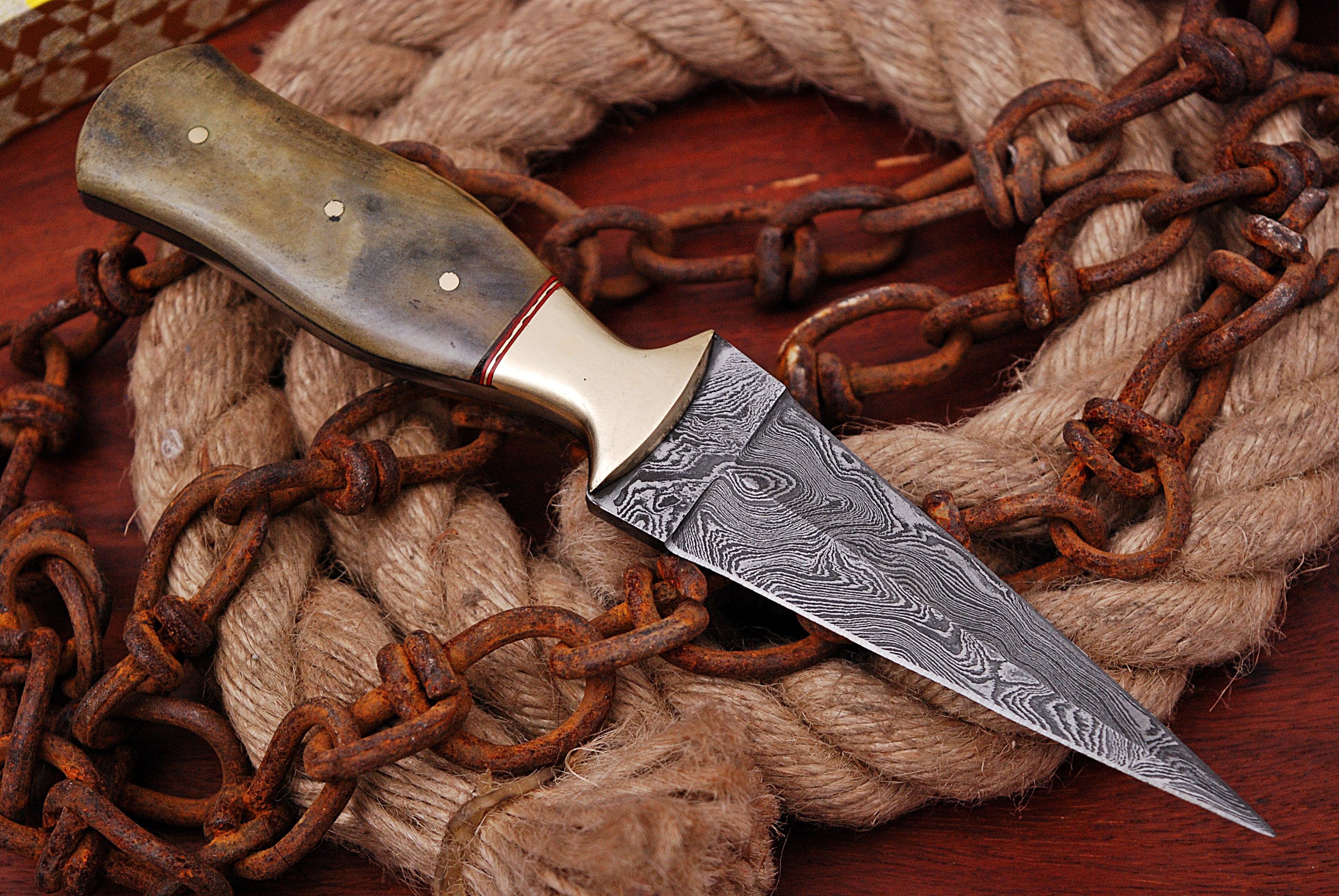Vintage Design British Army WW2 Fixed Blade Knife with Leather Sheath Collectible Knives - Image 3