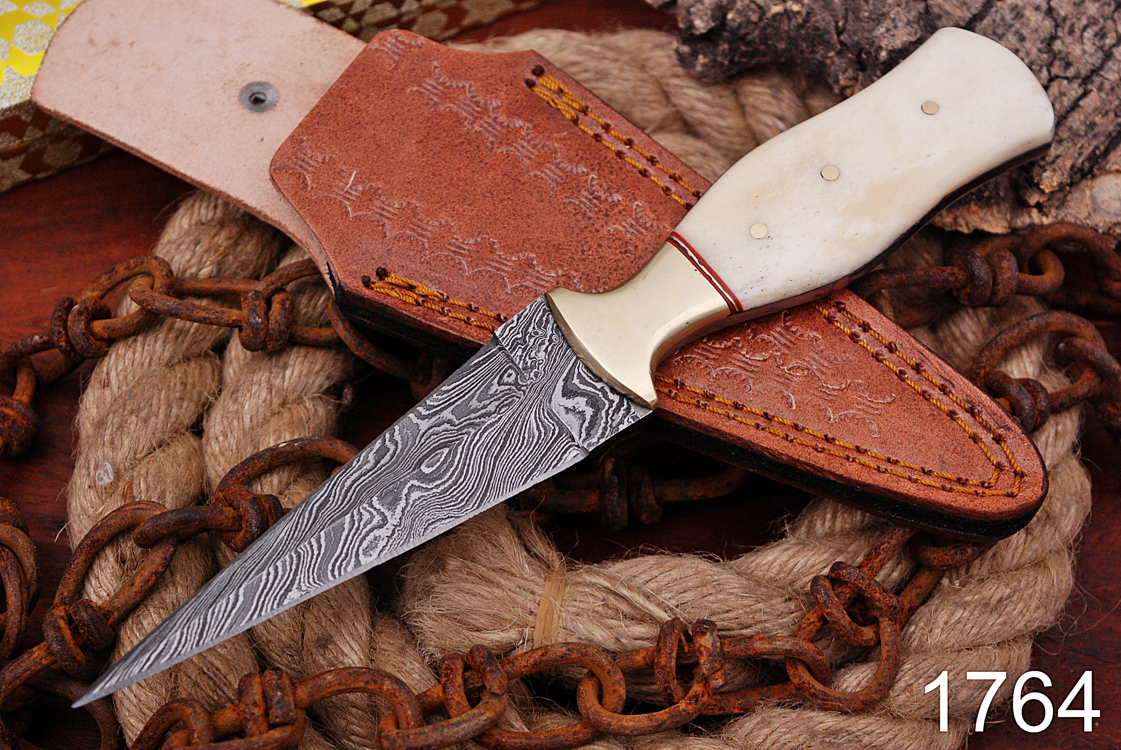 Vintage Design British Army WW2 Fixed Blade Knife with Leather Sheath Collectible Knives - Image 7